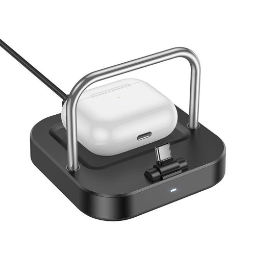 HOCO desktop charger 2in1 Type C + wireless charging 5W PD QC 3A 30W CQ16B black