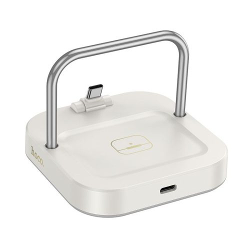 HOCO desktop charger 2in1 Type C + wireless charging 5W PD QC 3A 30W CQ16B milky white