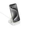 HOCO desktop charger 2in1 Type C + wireless charging 5W PD QC 3A 30W CQ16B milky white