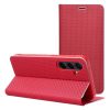 LUNA Oldalra nyíló tok Carbon - XIAOMI Redmi Note 14 PRO 5G / 14 PRO PLUS 5G red