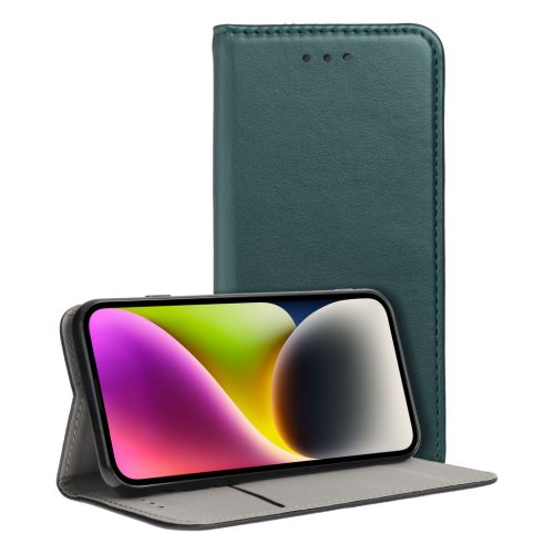 SMART MAGNETO Oldalra nyíló tok - XIAOMI Redmi Note 14 PRO 5G / 14 PRO PLUS 5G dark green