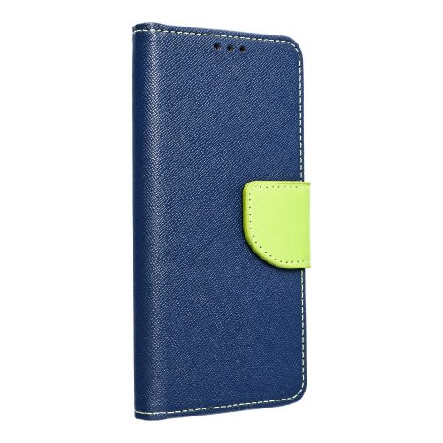 FANCY Oldalra nyíló tok - XIAOMI Redmi Note 14 PRO 5G / 14 PRO PLUS 5G navy / lime