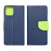 FANCY Oldalra nyíló tok - XIAOMI Redmi Note 14 PRO 5G / 14 PRO PLUS 5G navy / lime