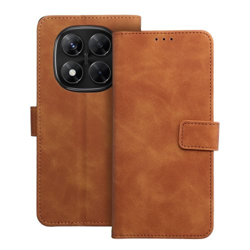 TENDER Oldalra nyíló tok - XIAOMI Redmi Note 14 PRO 4G brown