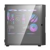 Darkflash DK431 Glass számítógépház + 4 RGB ventilátor (fekete)