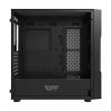 Darkflash DK431 Glass számítógépház + 4 RGB ventilátor (fekete)