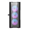 Darkflash DK431 Glass számítógépház + 4 RGB ventilátor (fekete)