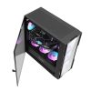 Darkflash DK431 Glass számítógépház + 4 RGB ventilátor (fekete)