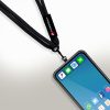 FORCELL F-DESIGN S10X165 crossbody phone lanyard with adjustable length (max 82,5cm in the loop) black