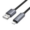 Cable USB A to Lightning Hoco 2,4A with display 1 m X112 black