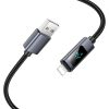 Cable USB A to Lightning Hoco 2,4A with display 1 m X112 black