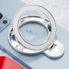 Phone stand CIRCLE MIRROR - stick-on - silver