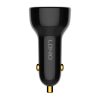 LDNIO C101 autós töltő, USB + USB-C, 100W + USB-C Lightning kábel (fekete)