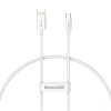 Baseus Superior USB - USB-C kábel, 100W, 0,25m (fehér)