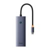 Baseus UltraJoy 4 az 1-ben hub, USB-C 3x + USB 3.0 + RJ45 (szürke)
