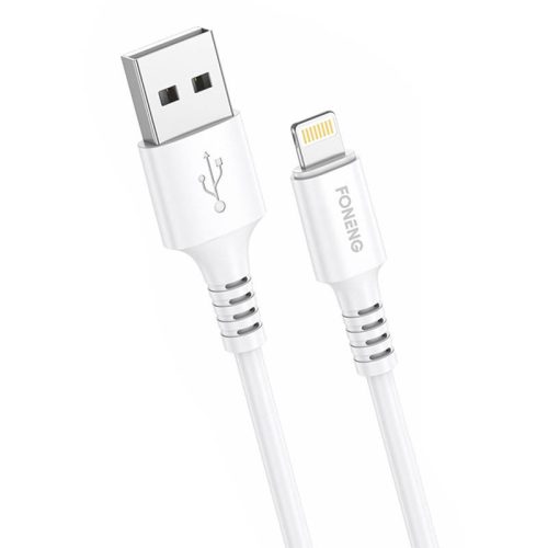 Foneng X85 USB-Lightning kábel, 3A, 1m (fehér)