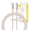 Baseus Habitat Series gyorstöltő kábel USB-C - USB-C, 100W, 1m (rózsaszín)
