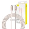 Baseus Habitat Series gyorstöltő kábel USB-C - USB-C, 100W, 2m (rózsaszín)