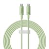 Baseus Habitat Series gyorstöltő kábel USB-C - USB-C, 100W, 2m (zöld)