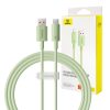 Baseus Habitat Series gyorstöltő kábel USB - USB-C, 100W, 1m (zöld)