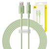 Baseus Habitat Series USB-USB-C gyorstöltő kábel, 2m, 100W (zöld)