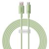 Baseus Habitat Series USB-USB-C gyorstöltő kábel, 2m, 100W (zöld)