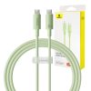 Baseus Habitat Series gyorstöltő kábel USB-C - USB-C, 100W, 1m (zöld)
