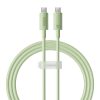 Baseus Habitat Series gyorstöltő kábel USB-C - USB-C, 100W, 1m (zöld)