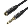 Kábel Audio TRRS 3.5mm férfi 3.5mm női Vention BHCBI 3m Fekete