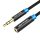 Kábel Audio fonott 3,5 mm-es hímivarú és nőivarú Vention VAB-B06-B500-M 5m Fekete