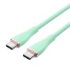 Kábel USB-C 2.0 és USB-C Vention TAWGG 1,5m PD 100W Világoszöld szilikon