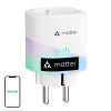 Intelligens konnektor MEROSS MSS315MA-EU energiafigyelővel (Matter)