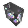 Darkflash DS900 számítógépház (fekete) + 7 ARGB ventilátor