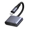 2 az 1-ben audio adapter Joyroom SY-L01 Lightning 3.5mm + Lightning (fekete)