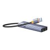 Baseus UltraJoy Series Lite 4-Port hub, USB - 4xUSB 3.0, USB-C 5V (szürke)
