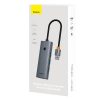 Baseus UltraJoy Series Lite 4-Port hub, USB - 4xUSB 3.0, USB-C 5V (szürke)