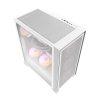 Darkflash DRX70 Mesh számítógépház + 4 RGB ventilátor (fehér)