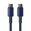 Kábel USB-C do USB-C Baseus Tungsten Gold, 100W, 1m (niebieski)
