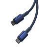 Kábel USB-C do USB-C Baseus Tungsten Gold, 100W, 1m (niebieski)