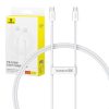 USB-C USB-C gyors töltőkábel Baseus Superior 2 100W 1m (fehér)
