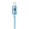 USB és iP kábel Baseus Crystal Shine, 2.4A, 2m (kék)