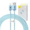 USB és iP kábel Baseus Crystal Shine, 2.4A, 2m (kék)