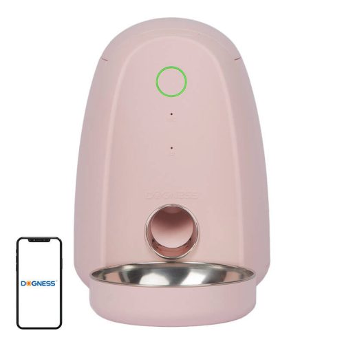 Intelligens ételadagoló műanyag tállal WIFI mini Dogness (rózsaszín))