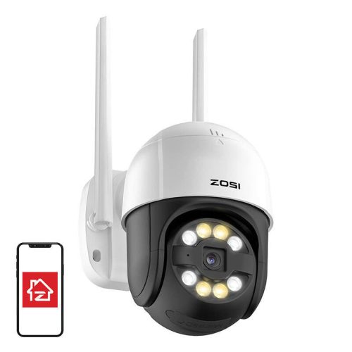 IP kültéri kamera ZOSI C289 WiFi Pan Tilt 3MP IP66 32GB-os microSD kártyával