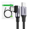 UGREEN US255 USB-C-USB-C kábel, 3m, 60W, ferde (fekete)