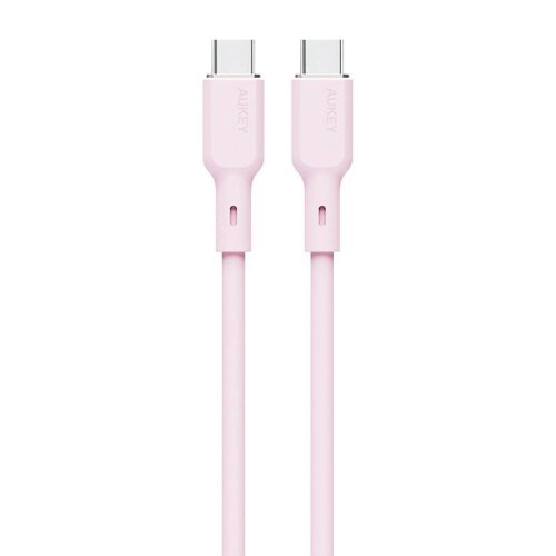 Aukey CB-SCC102 USB-C-USB-C kábel, 100W, 1,8m (rózsaszín)