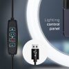 LED Ring Stream RGB lamp 13" with holder for mobile + tripod black