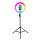 LED Ring Stream RGB lamp 12" FULL COLOR with holder for mobile + tripod black