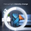 LED Ring Stream RGB lamp 12" FULL COLOR with holder for mobile + tripod black