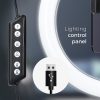 LED Ring Stream RGB lamp 12" FULL COLOR with holder for mobile + tripod black